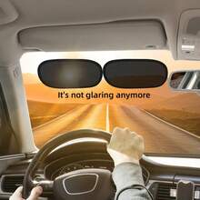 2pcs Summer Car Small Sunshade Film, No Trace Sunshade Film, Summer Car Side Window Sunshade Film - A - View 2