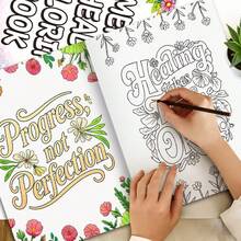 Libro para colorear de 32 páginas sobre salud emocional infantil, que contiene afirmaciones positivas y patrones florales. Diseñado para cultivar la confianza, regular las emociones y mejorar la concentración. La terapia artística ayuda a aliviar la ansiedad y fomentar el autodiálogo positivo. Una actividad relajante adecuada para niños y niñas a partir de 3 años. Un regalo de salud emocional para ayudarles a relajarse. - Multicolor - Ver 11