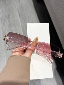 1 Cặp kính thời trang không gọng dành cho nữ, phụ kiện đi biển mùa hè. - Nhiều màu - Xem 5