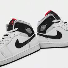 Nike Air Jordan Retro 1 Mid SE Black White Red Casual Shoes Men's HV4091-006 | Comfortable - 灰色 - 查看 6
