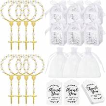 Bộ trang trí 24 món/48 món/96 món/120 món cho Lễ rửa tội, Tiệc mừng, Đám cưới, Lễ Rước lễ lần đầu, bao gồm 6/12/24/30 hạt cườm nhỏ, 6/12/24/30 hộp nhỏ hình chữ thập, 6/12/24/30 túi quà, 6/12/24/30 nhãn giấy Kraft ghi lời cảm ơn. Chất liệu nhựa, thích hợp cho Đám cưới, Tiệc mừng, Lễ rửa tội, Lễ Rước lễ lần đầu, Mùa xuân, Mùa hè, Mùa thu, Mùa đông. - nhiều màu - Xem 1