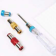 6件套通用磁性螺丝刀头，金属磁性螺丝，可拆卸六角螺丝刀，适用于电钻，1/4英寸/6.35毫米，适配螺丝刀头，加长钻头 - 6pcs - 查看 2