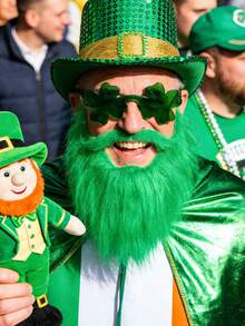 Bộ 22 chiếc ly thủy tinh hình cỏ ba lá mừng ngày Thánh Patrick năm 2026 - Ly màu xanh lá cây vui nhộn, thích hợp cho các lễ hội. - Nhiều màu - Xem 2