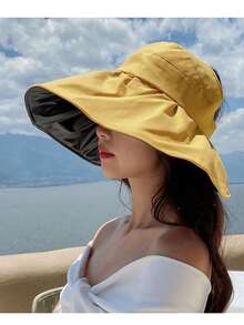 2026春夏款大帽檐黑色防紫外线遮阳帽，UPF50+，可调节魔术贴绑带，遮阳 - 彩色 - 查看 5