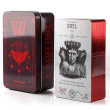 78pcs Gold-Edged Tarot Card Set, Durable Metal Tin Packaging, Hot Stamping Technique, Includes 78pcs Tarot Cards & Instruction Manual, Divination Tool To Predict The Future - Multicolor - View 9