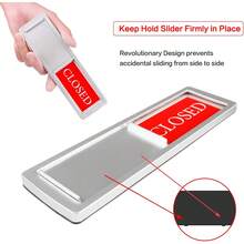 Open Closed Sliding Door Sign Business Office Store Clinic Privacy Indicator With Bold Colored Text Silver - Open-sliver - View 7