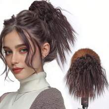 Women's Wool Curly Scrunchie - Multicolor - View 1