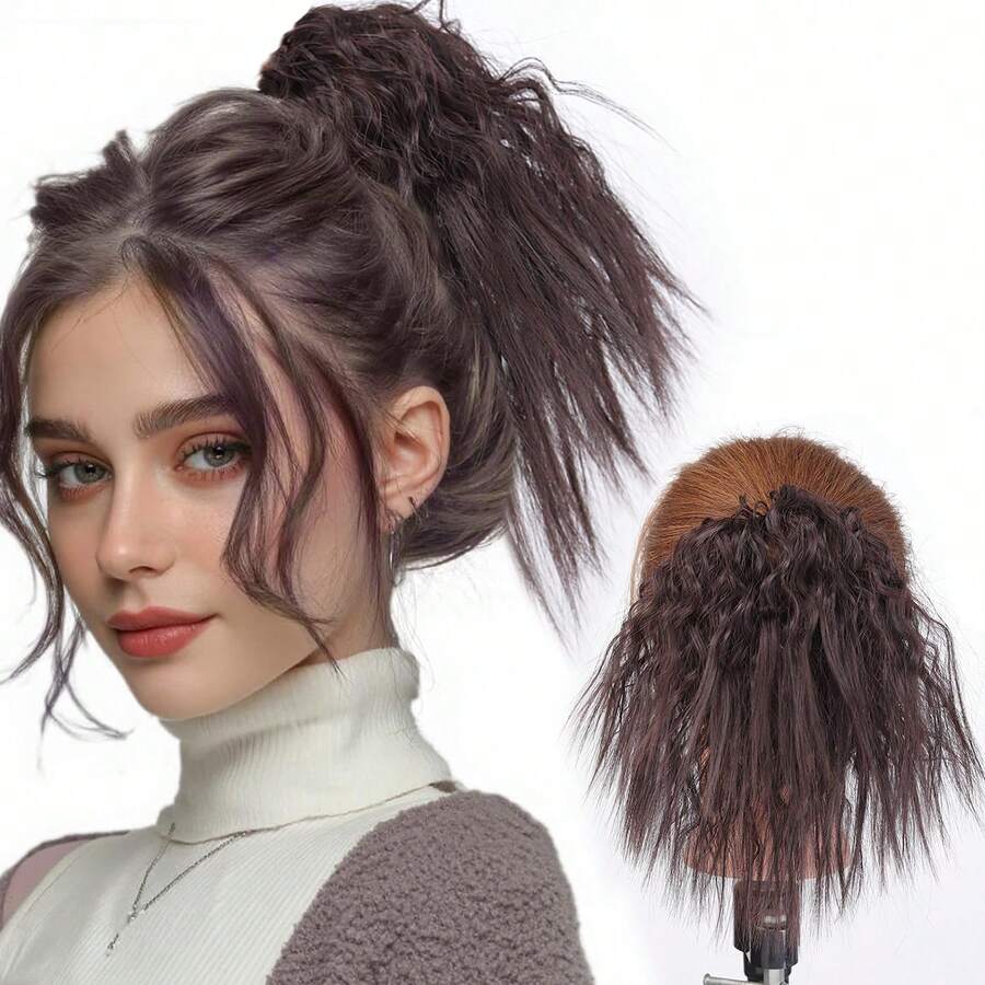 Women's Wool Curly Scrunchie - Multicolor - View 1