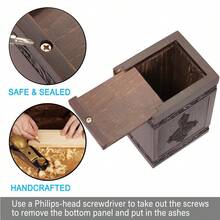 Cremation Urns For Human Ashes Adult Male Female, Wooden Carved Cross Urns Box And Casket For Ashe Men Women Child, Pets Cat Dog Urn, Burial Funeral Memorial Urns For Ashes, Holds 222 Cubic Inch - Small - Set 3 Keepsake Urn - View 4