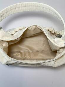 Tas Bahu Berlipit Motif Awan Berquilting, Tas Tangan untuk Wanita, Tas Selempang Tanpa Liontin - Putih - View 3