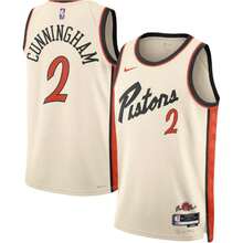 Nike NBA Detroit Pistons Jaden Ivey 2024/25 City Edition Cunningham No. 2 Alphabet And Number Logo Crew Neck Sports Sweatshirt/Basketball Vest, Men's, Khaki - FQ4341-100 - 查看 3