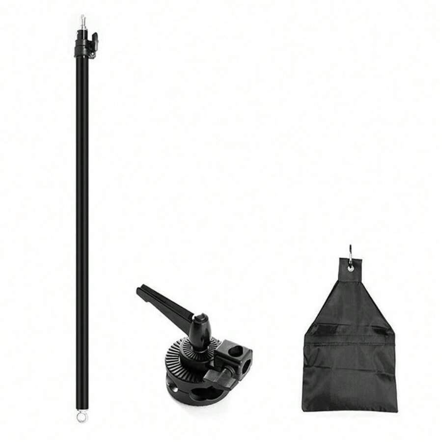 Studio Photo Video Light Stand Telescopic Boom Arm Holder 360° With Sandbag -UK - View 1