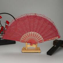 1pc Double-Layered Orchid Lace Fan - Dance Folding Fan - Suitable As A Gift For Friends - Multicolor - View 13