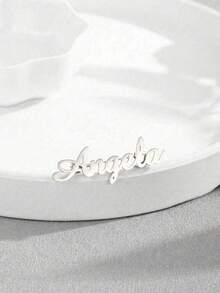 1 Piece Custom Name Brooch, Elegant Design Name Lapel Pin, Letter Combination Jacket/Hat Pin, Personalized Gift For Her, Unique Fashion Teen Cu - Multicolor - View 4