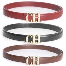 ECHAIN 3 Packs New Women's Belts, High-Quality Letter Buckle, Fashionable And Versatile, Can Be Paired With Jeans And Suit Pants. Suitable For Summer, Autumn, Halloween And Other Occasions. - Multicolor - View 1