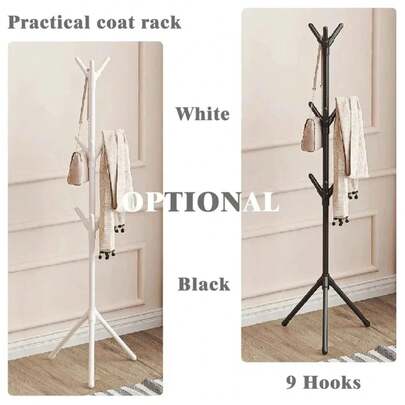 Tree Branch Coat Rack – Mobile Freestanding Hanger Stand For Clothes & Hats, Hallway & Living Room