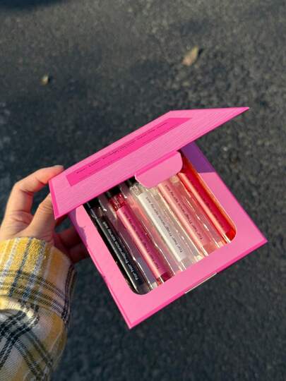 5x10ml Brazilian Fragrance Mist Gift Set, Containing Rose, Peach, Jasmine, Cream, Musk, Vanilla, Bergamot And Other Multi-Layered Floral Fruity Woody Scents, Long-Lasting And Elegant, Suitable For Indoor, Office, Outdoor, Dating And Other Occasions, Ideal For Christmas, New Year, Valentine's Day And Other Holidays