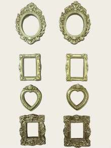 Vintage European Baroque Mini Gold Photo Frame, Nail Art, Jewelry, Decor, DIY Craft Supplies, Photography Props, Figurine Display - Multiple Styles - View 21