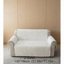 1pc Durable Sofa Cover, Easy To Clean, Pet-Friendly Sofa Protector, Diamond Quilted Design, Fits 1/2/3 Seater, All Season Breathable, Modern Sofa Slipcover With Side Pockets - Beige - View 13