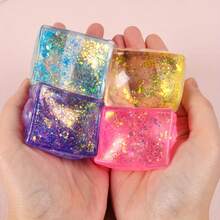 1pc Aurora Malt Candy , Soft Squeeze Toy, Slow Rebound, Soft Texture, Comfortable Squeezing Feel, Soft Spongy Squeeze Ball, Stress Relief Squeeze Toy, Finger Pressure Relief Squeeze Ball, Handmade Soft Gel Squeeze Toy, Effectively Relieve Stress And Anxiety. Daily Essential. Holiday Gift (Random Color) - Multicolor - View 9