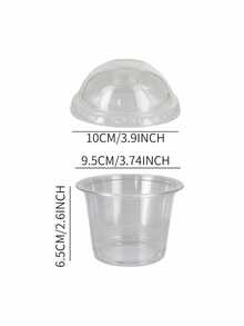 20 piezas Juego de macetas transparentes para semilleros, cada maceta de 4 pulgadas, incluye cúpula de humedad y tapa, ideal para germinación de semillas y plantas pequeñas, apto para uso en exteriores - A - Ver 3