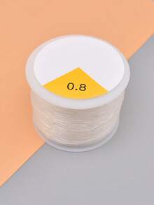 1卷直径0.5-1.0毫米的耐用透明亚克力水晶弹力绳，适用于DIY手链和串珠 - 無色 - 查看 9