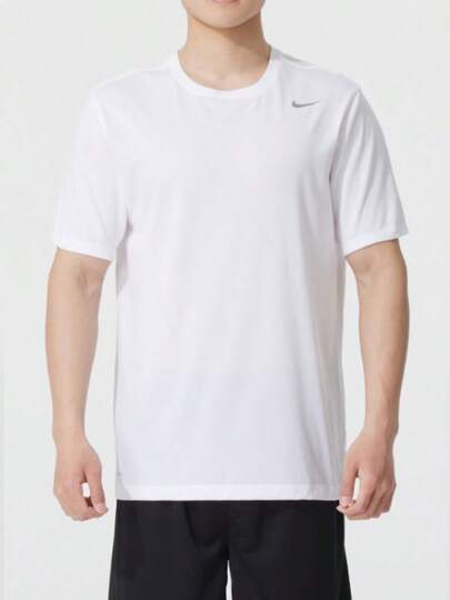  Nike Dri-Fit Team Legend 品牌logo圓領寬鬆休閒運動短袖T卹男款白色