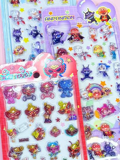 3D/DIY Stickers Bread Superhero, Precision LCD 3D Stickers Self-Adhesive, Reusable DIY Decorative Stickers, Children Interactive Stickers, Daily Decorative Stickers, Party Decorative Stickers, Children Sticker Games, Office And School Decorative Stickers, Birthday Gift, Christmas Gift