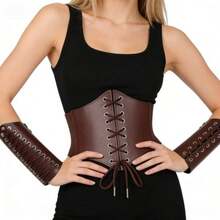 Steampunk Phone Pouch, Medieval Leather Belt, Renaissance Costume - Multicolor - View 2