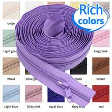 1 Set = 5m Zipper + 10pcs Metal Zipper Pulls, Colorful Nylon #3 Zipper With 10pcs Matching Metal Zipper Pulls, Suitable For Garments, Textiles, Bags - 5m Zipper + 10pcs Metal Zipper Pulls - View 12