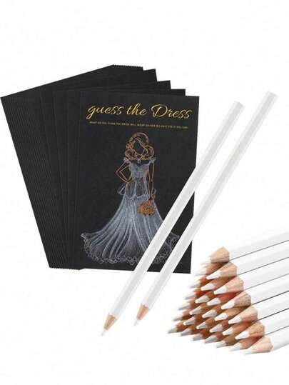 Bridal Shower Game, Includes Bridal Shower Game Cards And Dissolvable Pencils, Fun Wedding Decoration Party Supplies Game Idea, Suitable For Bridal Shower, Wedding, Bachelorette Party, Bridal Party Supplies, Bridesmaid Gifts, Wedding Accessories