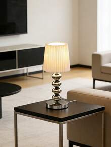 1个USB供电的现代复古风格创意简约装饰灯，适用于卧室床头柜、书桌装饰 - 銀色 - 查看 3