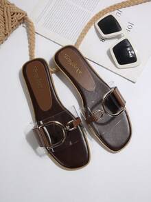 Nuevas sandalias planas de estilo bohemio con diseño calado para usar en la playa, para mujeres - Multicolor - Ver 3