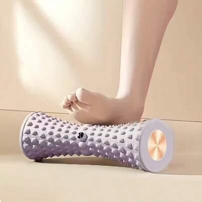 1pc Foot Massage Roller With Speed Control - Deep Tissue Massage Rough Surface, Medium Firmness, Manual Operation, Suitable For Yoga & Fitness Enthusiasts, Home Fitness Experience, Yoga Accessory, Fashionable Design, Durable Structure