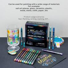 36/54 Colors Acrylic Gel Pens, 48 Colors Metallic Glitter Painting Pens Set, Suitable For Black Paper, Rocks, Glass, Fabric Painting, DIY Crafts, Professional Art Design Tools - Sets - View 11