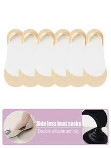 1/3/4/6 Pairs Women's Colorful No-Show Boat Socks, Thin Invisible Socks, Minimalist, Non-Slip, Suitable For Pumps And Shoes, Spring/Summer/Autumn - Multicolor - View 9
