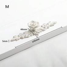 1 pieza/2 piezas Manijas de muebles de aleación de zinc en estilo minimalista moderno europeo color oro rosa y blanco marfil, adecuadas para gabinetes, armarios, cajones, perillas de puertas - Borde dorado marfil - Ver 18