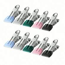 重型不锈钢衣夹，带蓝色防滑手柄 - 防锈多用途夹子，适用于洗衣、厨房、手工制作和家居收纳 - 多色 - 查看 13