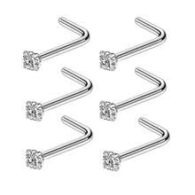 Bộ 6 khuyên mũi bằng titan dành cho nam giới. - Thanh L - Xem 5