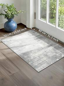 1PC Light Grey Rugs,Modern Minimalist Style, Crystal Velvet Jelly Base Runner Rug,800gsm, Non-Slip Backing, Area Rug, Mat For Living Room, Carpet For Bedroom, Machine Washable Low-Pile, Kitchen Hallway Dining Office, All-Season - Light Grey - View 15