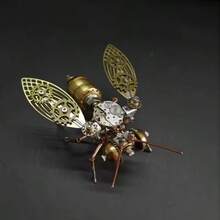 3D Metal Puzzle Mechanical Bee Steampunk Precision Handmade Assembly Model Adult Stress Relief DIY Toy Metal Material Desktop Decoration Collectible Creative Gift - Multicolor - View 4