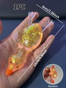 1个闪亮水晶鹅/鸭/企鹅/动物造型软弹慢回弹粘性减压玩具，可爱且适合所有年龄段，是节日、生日、复活节、万圣节、圣诞节的理想礼物。 - 彩色 - 查看 14