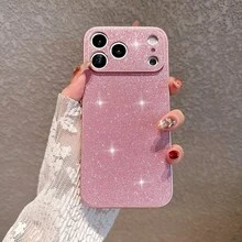 Sequins,Diamond Shiny Pink Apple 17 Pro Max/17 Pro/17/16 Pro Max/16/16 Pro/15/15 Pro Max/15 Pro/14/14 Pro Max Hard Full Body Protective Case - Pink Upgraded Version - View 6