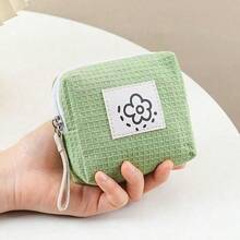 Mini Cute Cartoon Coin Purse, Portable Lipstick/Cosmetic Bag, Earphone & Cable Organizer,For Holiday Beach, Bathroom Collection, Bedroom Collection, Large Capacity - màu xanh lá - Xem 13