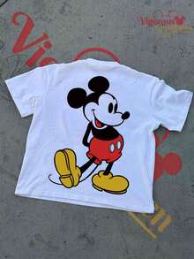 Disney Classic  Head Short Sleeve T-Shirt - 白色 - 查看 3