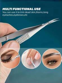 High-End Russian-Style Front Cuticle Nippers For Hangnails, Curved Mouth, Non-Slip Design, Sharp And Thin Blade, Cuticle Care Tools, 420J1 Stainless Steel Material - Silver - View 5