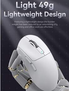 Ratón inalámbrico X3MAX, ratón de juego Bluetooth de 3 modos, ligero y con agujeros, PAW3950 Chicken Eating - Ver 4