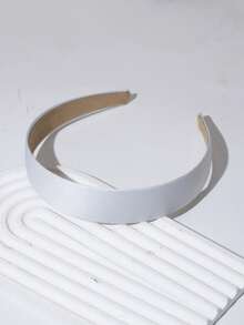 1pc Bright Color Solid Macaroon Wide Headband, Padded Wide Headband Hair Band Hair Hoop Hairband - Pink - View 6