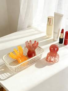 1 pieza Peine de masaje de pulpo de 8 púas, con dientes lisos y redondeados en amarillo, verde y naranja, masaje suave para aliviar el cuero cabelludo, portátil para usar en casa, viajes y regalos - Peine de pulpo - Ver 9