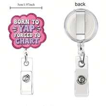 1pc Retractable And Lightweight Badge Clip With ID Card Holder, Easy To Pull, Suitable For Nurses, Employees, Doctors, Registered Nurses And Nursing Assistants - A - View 6